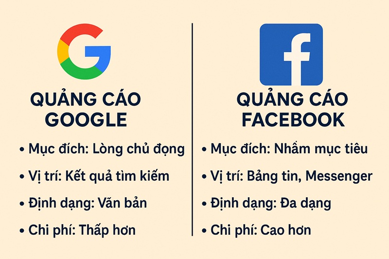 Quảng cáo Google Facebook
