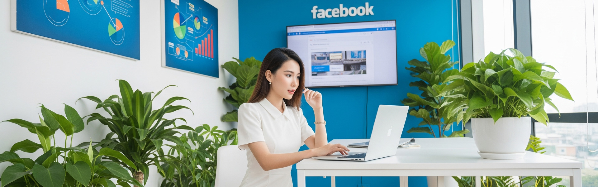 Banner trang khóa học quảng cáo facebook