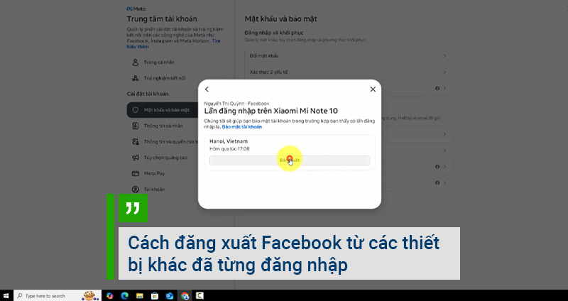 Cách đăng xuất Facebook từ các thiết bị khác đã từng đăng nhập