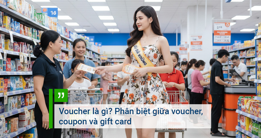 Voucher là gì Phân biệt giữa voucher, coupon và gift card