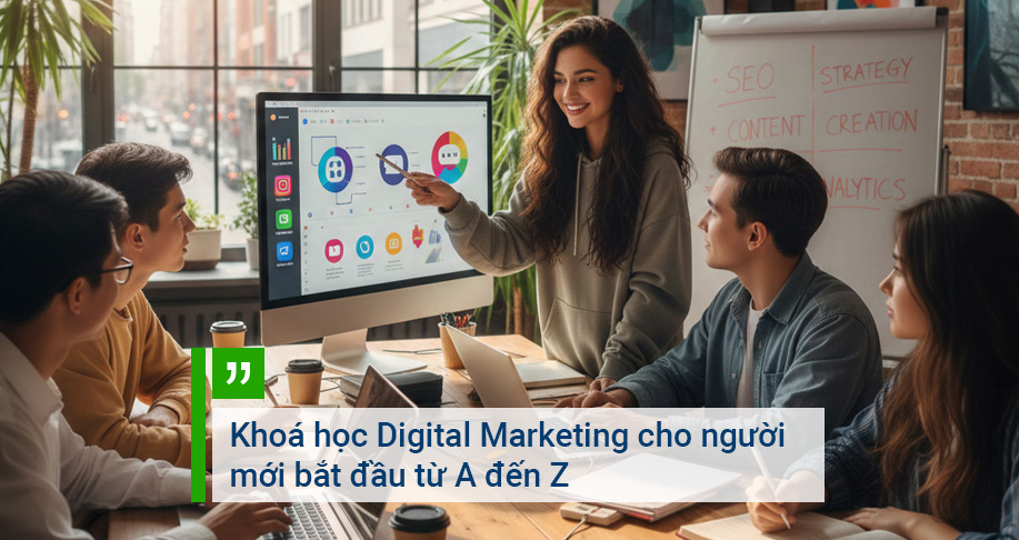 Khoá học Digital Marketing cho người mới bắt đầu từ A đến Z